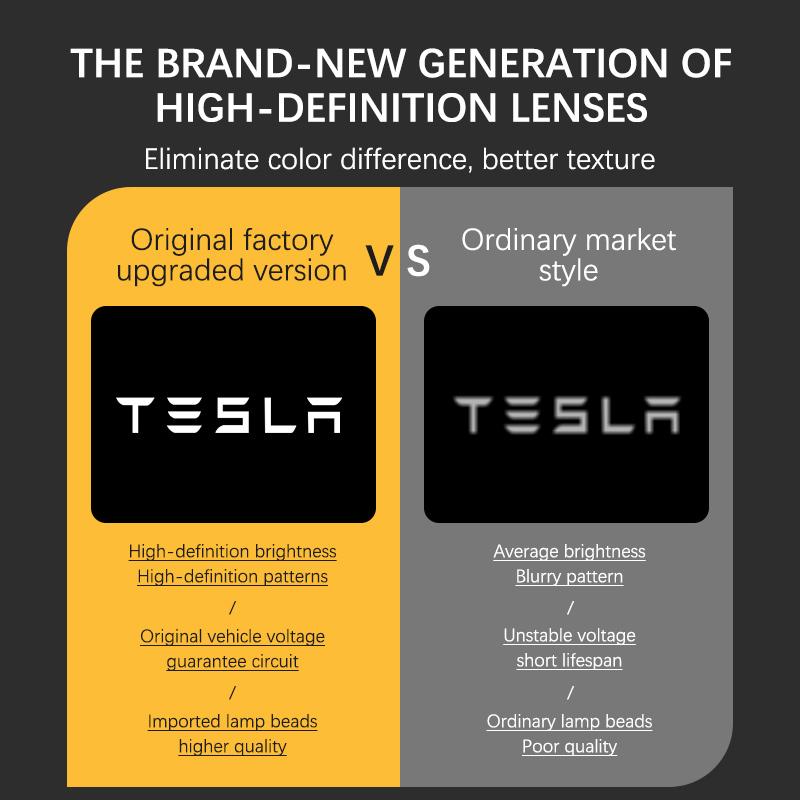 WSGR9 LED Car Door Welcome Light Logo Laser Projector Lamps For Tesla Model S Model X Model Y Model 3 Car Accessories