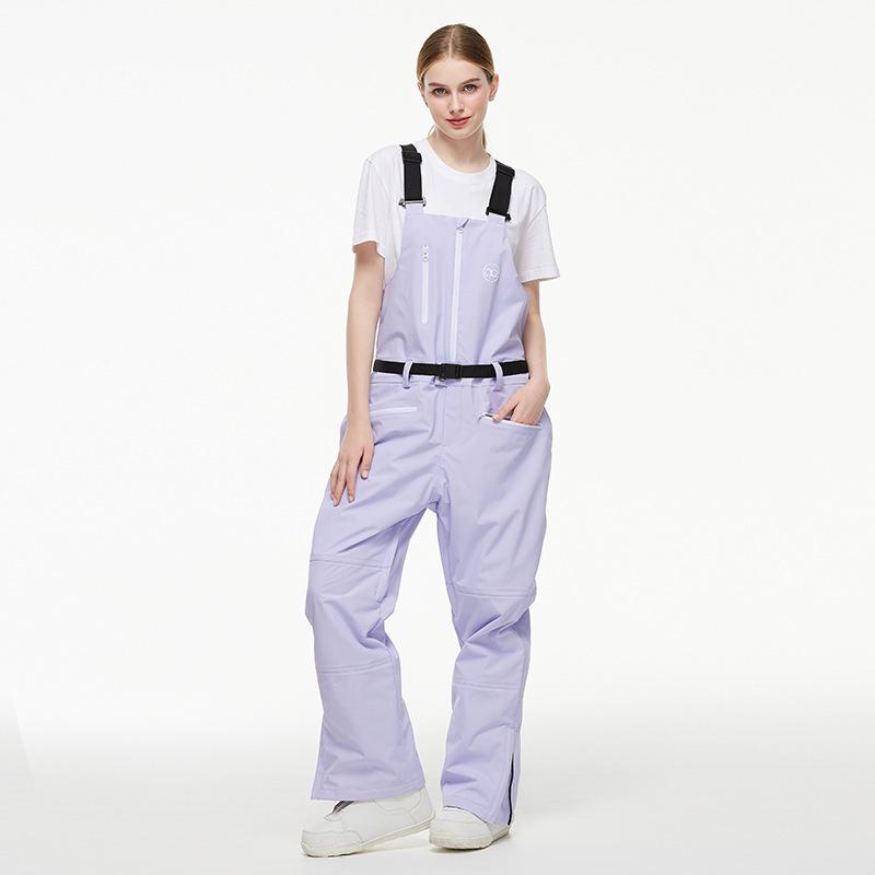 Unisex Waterproof Ski Pants with Suspenders - Warm, One-Piece Snowboarding & Ski Apparel