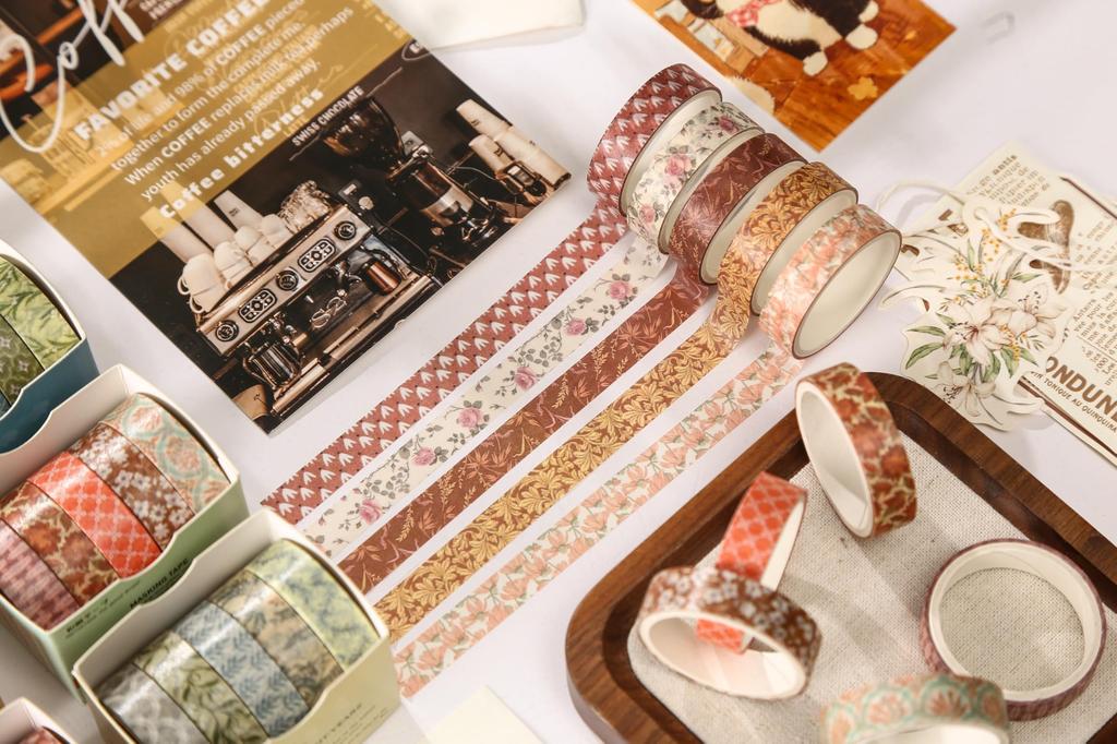 YUBX Masking Basic Washi Tape Kollektion mit Retro Geometrischen Dünnen Streifen für DIY Geschenk und Geschenkdekoration Erinnerung an das Band, 60-teiliges Set,