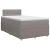 Box Spring Bed with Mattress Taupe 120 X 200 Cm Fabric