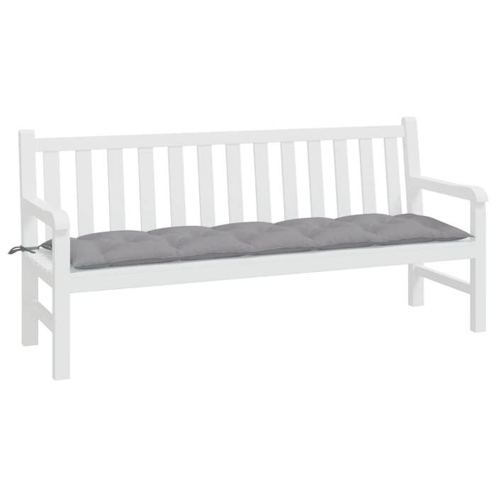 VidaXL Coussin de banc de jardin gris 180x50x7 cm tissu oxford 314969