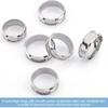 6 Stück 8mm Edelstahl Rilliger Fingerring Kern Rohling für Einlege-Ring Schmuckherstellung Polierter Komfort Rilliger Ring