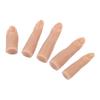 5 Pcs Silicone Nail Training Finger High Elasticity Bendable Joint Thickened Nail Practice Finger Model for Nail Salon