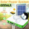 Solar Lighting System Portable Emergency Home Light Kit with Solar Panel 2 LED Bulbs 3 Ports for Indoor Outdoor Camping