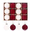 Velvet Christmas Flocked Ball Ornaments, 8cm, Set of 12 – Tree Decorations