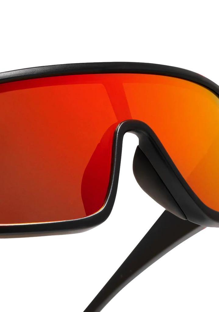 Dee Franklin Nell Matte Sunglasses, Black/Red Revo, DFSU909001-RED