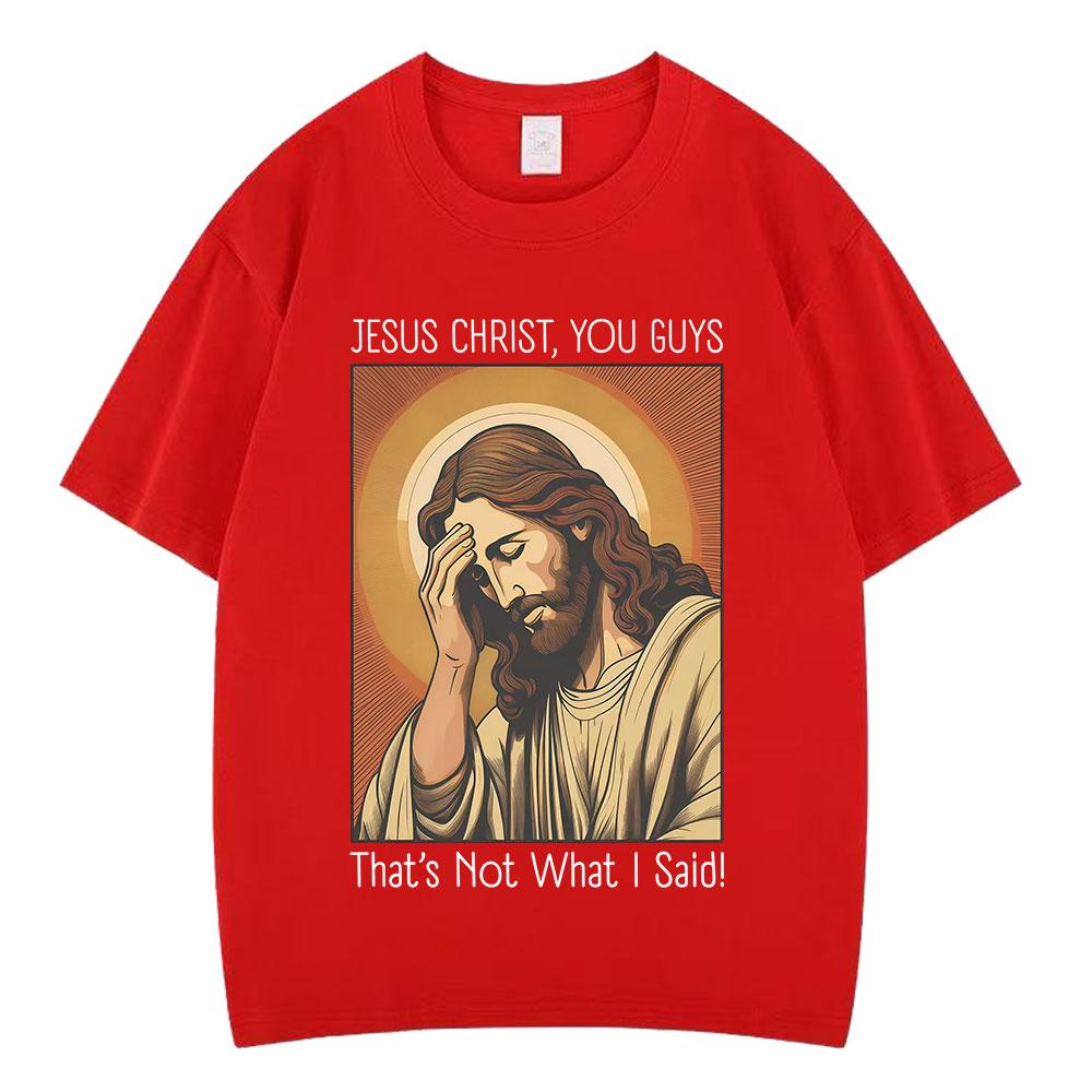 Funny Jesus Christ Meme Tshirt Men Women Oversized Tshirt Summer Shortsleeved Casual Oversized Hiphop Tshirts Streetwear