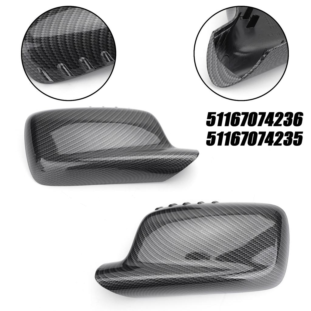 1 Paar Spiegelabdeckkappen für BMW E46 E65 E66 745i 750i 51167074236+51167074235