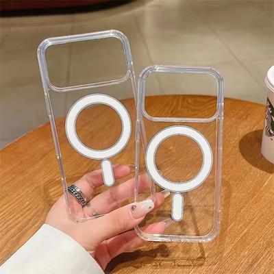 Luxuriöses magnetisches kabelloses Laden für Magsafe-Hülle für iPhone 17 Air Pro Max Rückseite Abdeckung Transparente Hülle