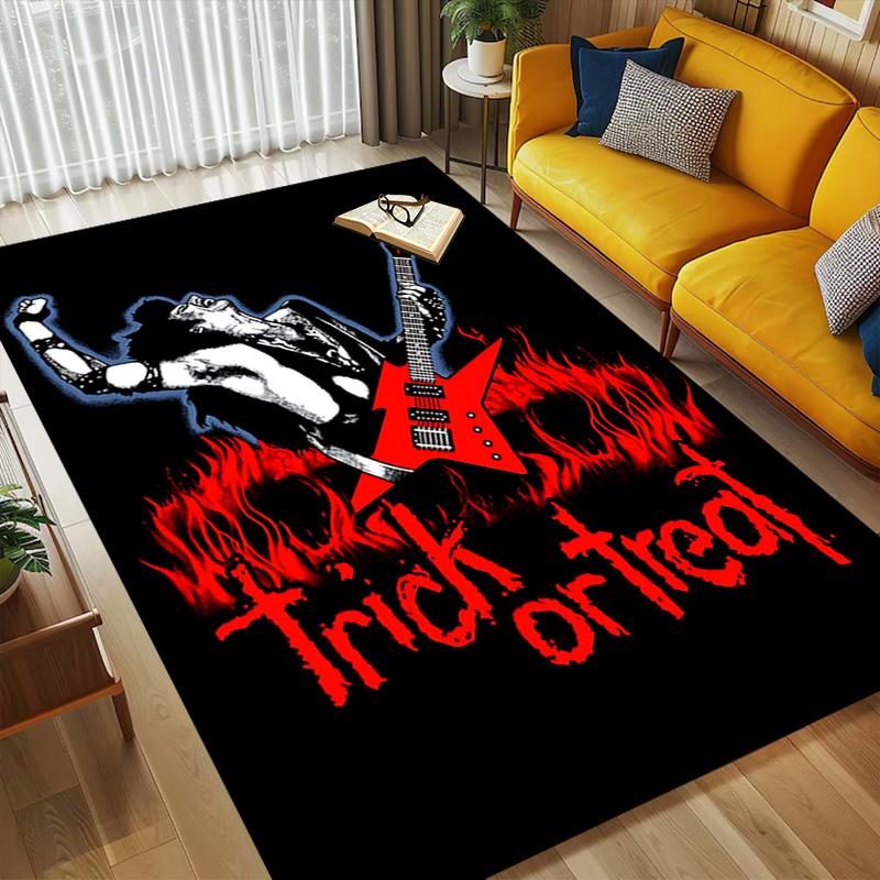 Halloween Rock Living Room Nonslip Area Rug Soft Carpet For Bedroom Game Playroom Sofa Office Home Decor Doormat Christmas Gift C926675