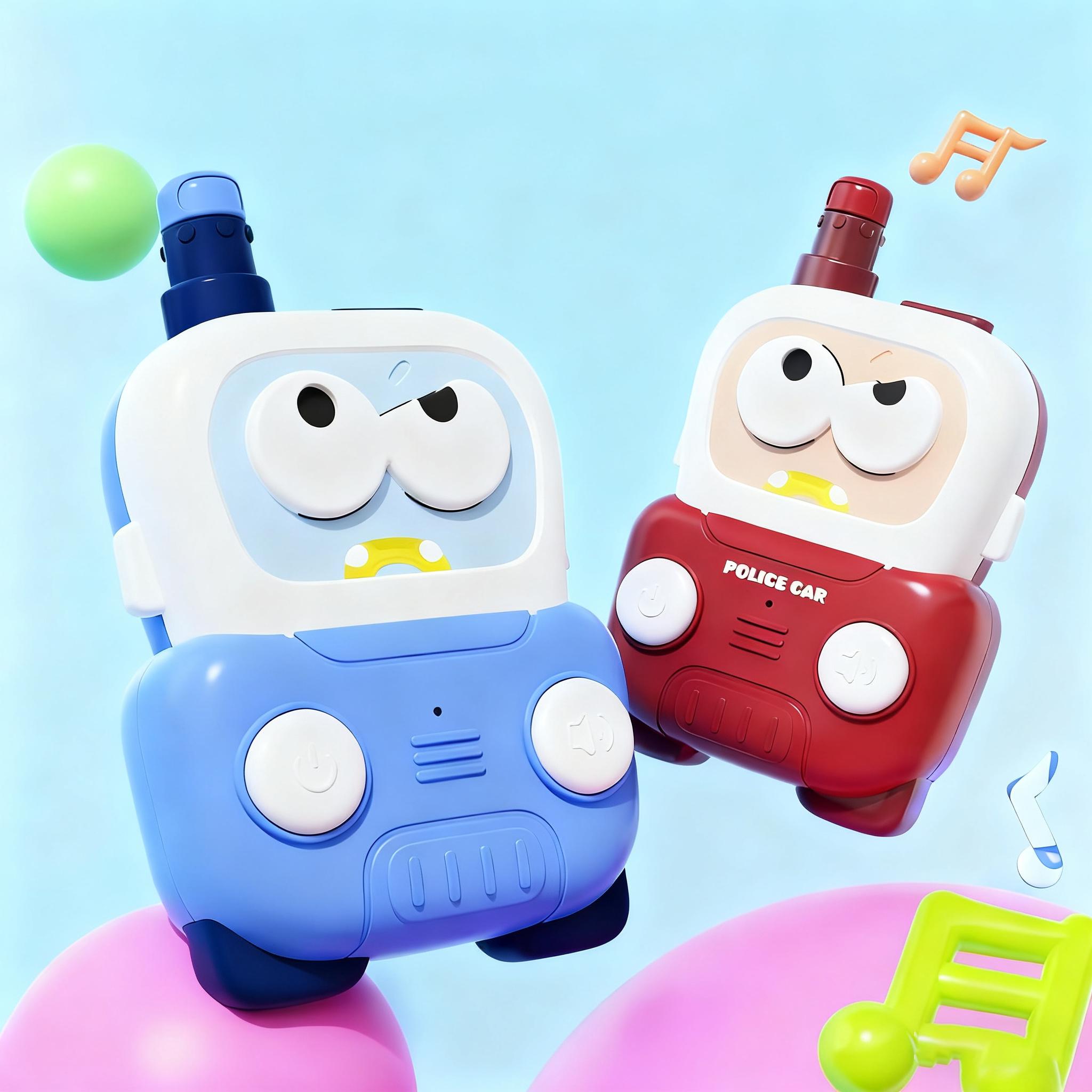 

Puzzle Walkie-talkie One-to-one Wireless Pager Simulation Outdoor Interaction Through The Wall Children s Communicator Toy Red + Blue