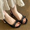 Retro-style Shoes with Thick Heels and Open Toes - Women's Shoes, New Style, High Heels