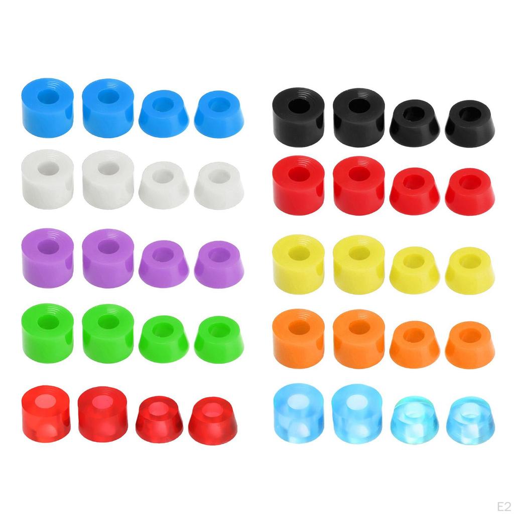 4 Pieces PU Skateboard Truck Replacement Bushing 11x16mm 7'' Trucks Bushings Longboard Rebuild Kit