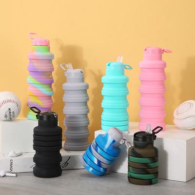 Bouteille d'eau pliable avec bec verseur, bouteille d'eau en silicone réutilisable, tasse d'eau portable pour randonnée, alpinisme, extérieur