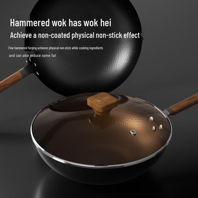 Miqi Hammered Iron Wok Cookware Set