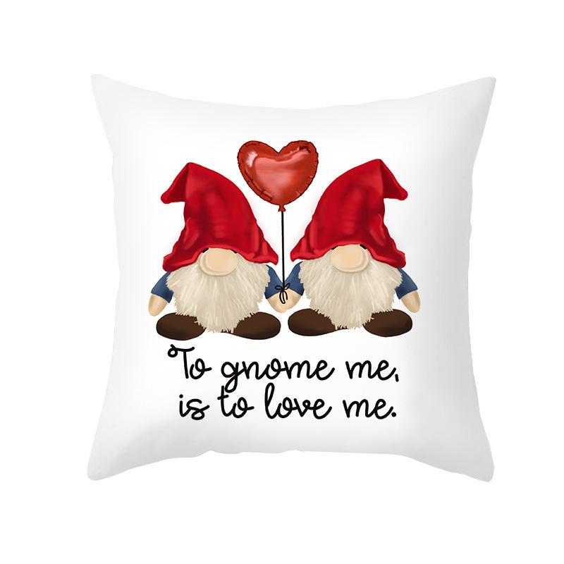 Red Cartoon Love Valentine's Day Home Pillow Car Waist Support Cushion Sofa Cushion Pillow Cover
