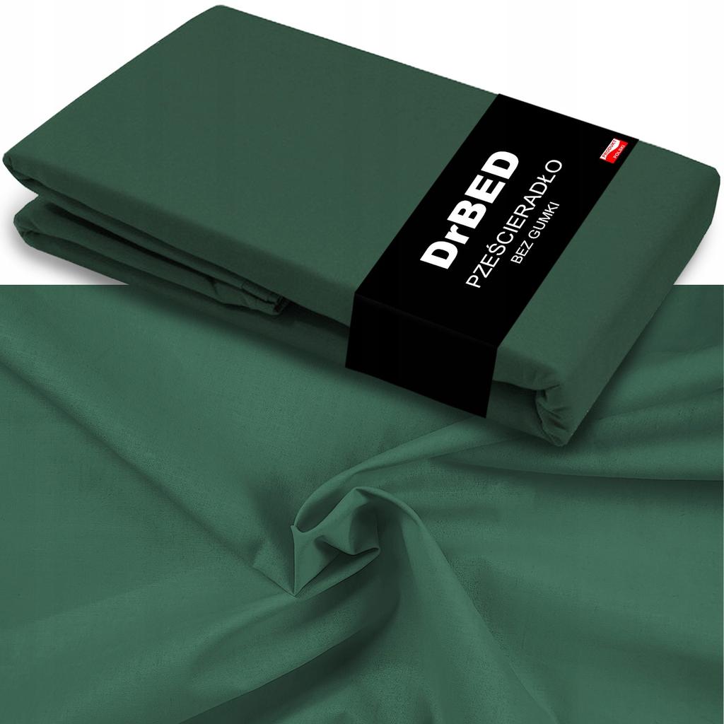 Fitted sheet COTTON 220x200 cm Durable Color BOTTLE GREEN