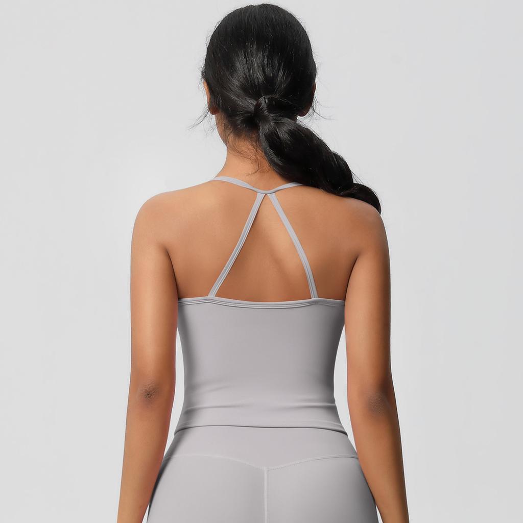 Women High Quality Sport Tank Tops With Chest Pads Compressed Quick-dry Super Elastic Suitable For Running Gym Fitness Training Yoga