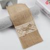 1 Stück Jute Spitze Jute Hochzeit Geschirrbeutel Besteckhalter Tasche Partydeko