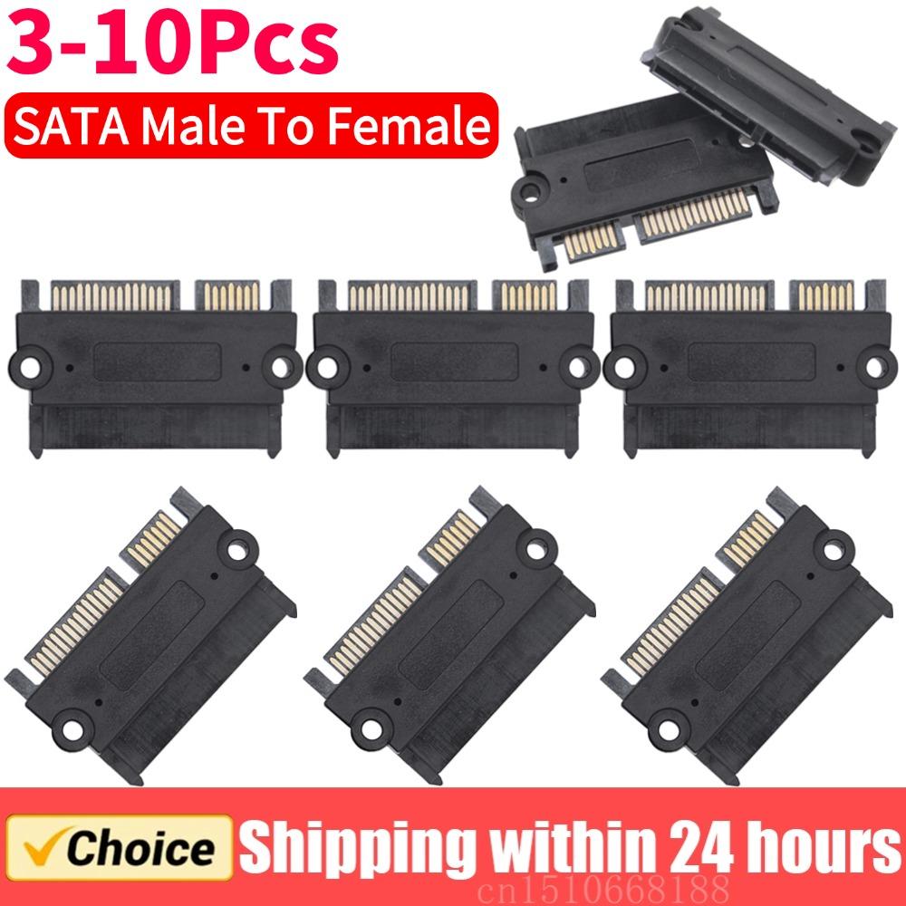 SATA Male To Female Power Data Converter 22Pin 7+15 Male To Female Converter Head Power Data Adapter SATA To SATA Adapter