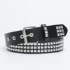 New Square Bead Rivet Belt Metal Pyramid Belt Men and Women Punk Hardware Jeans Belt Y2K Belt Designer Belt Women's Belts