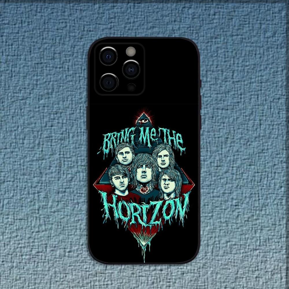 Bring Me The H-Horizons BMTH Phone Case For iPhone 16,15,14,13,12,11,Pro,X,XS,Max,XR,Plus,Mini Soft Black Cover