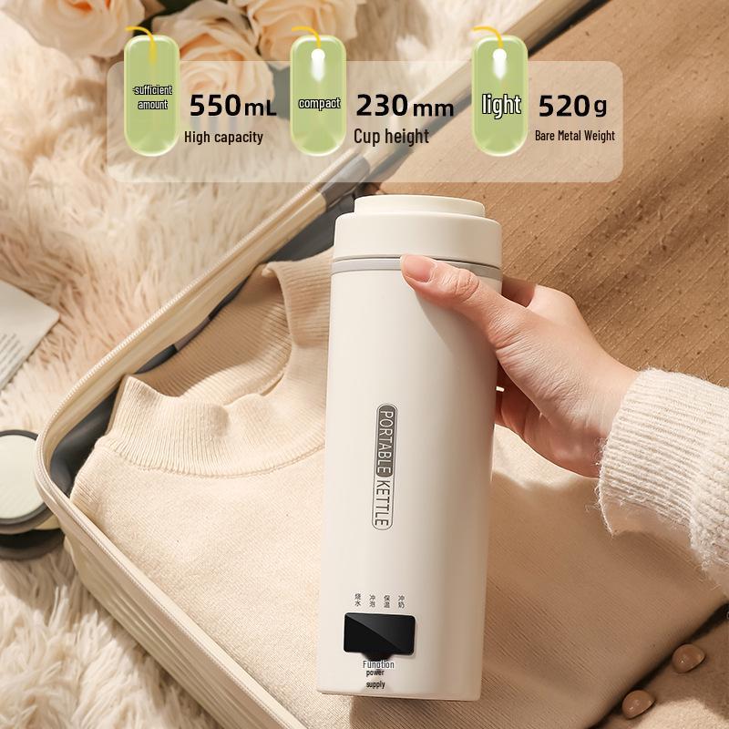 Tragbarer 110V Wasserkocher mit US-, UK-, EU-Steckern - Isolierter elektrischer Becher aus 316 Edelstahl.