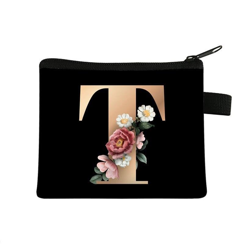 Letter Printed Children'S Change Bag Student Polyester Card Bag Simple Coin Storage Bag Portable Card Bag