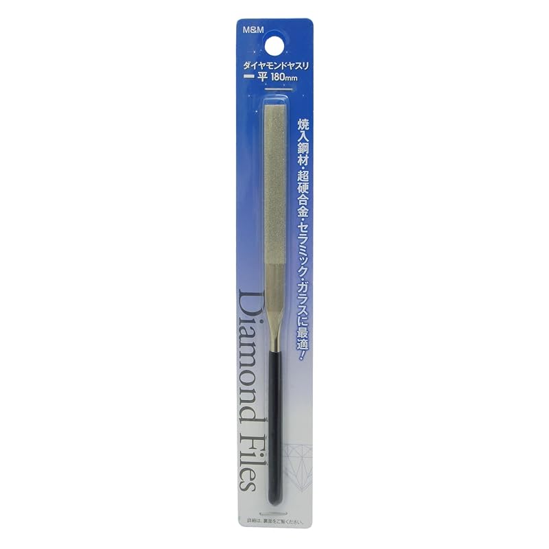 Takagi M&M Diamond File, Flat, for cutting hard materials, 180mm