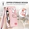 Lanyard Zipper Leather Wallet Anti-theft Case For Huawei Honor 50 Pro 60 70 80 SE 90 Lite X6 X8 X6A X7A X9A Wrist Strap Cover