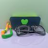 Dustproof Love Heart Glasses Bag Heart Storage Bag Portable Silicone Glasses Case  for Girls