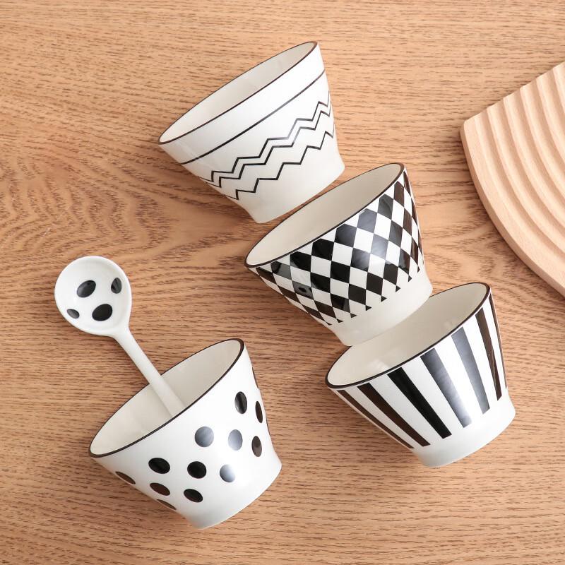 ZHISI Ceramic Doulili Bowl and Spoon Set