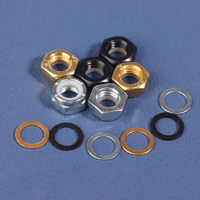 16Pcs Skateboard Longboard Bearing Spacers Washers Hardware Screws Mounting M8 Bolts Set Four-Wheeled Skateboard Accessories