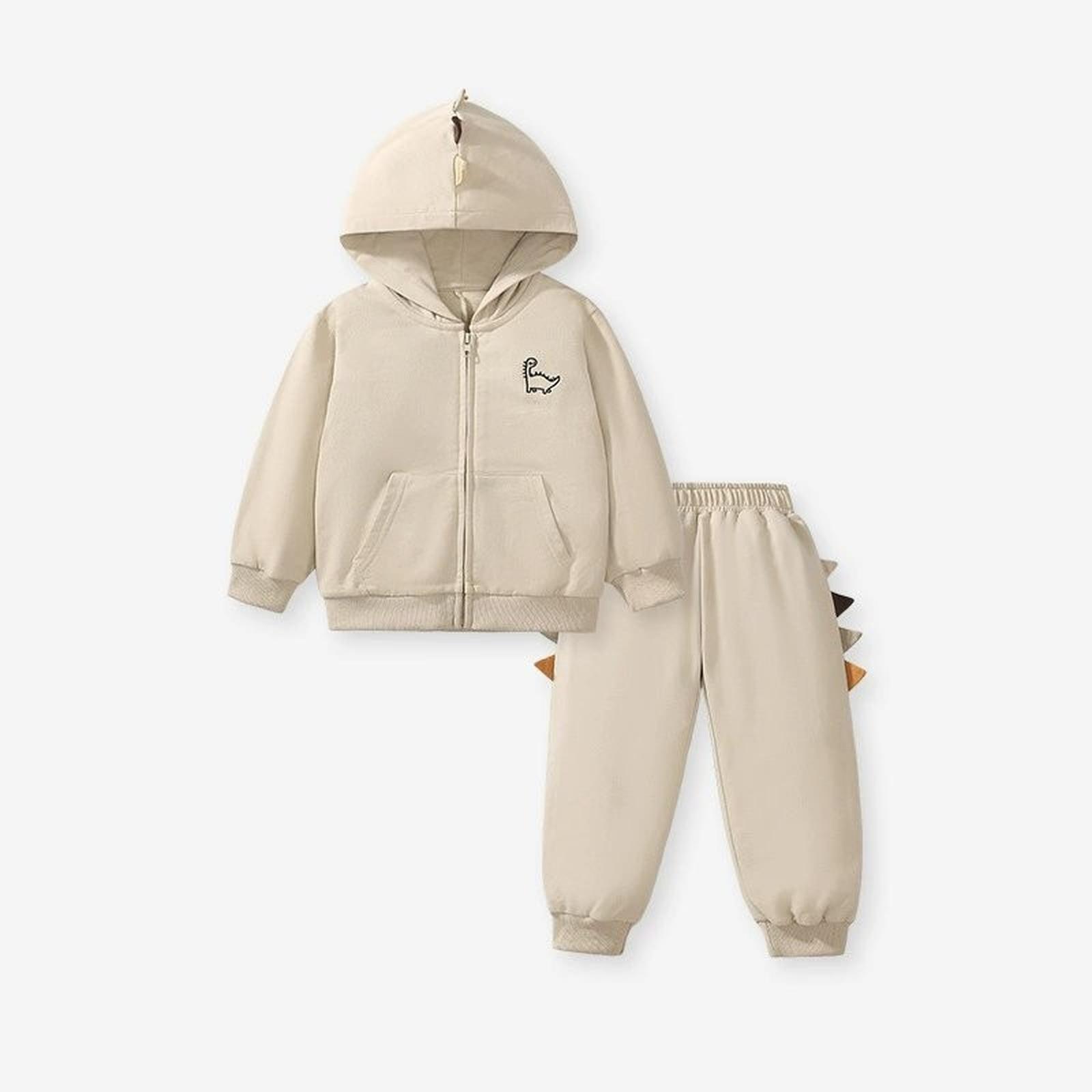 

Casual Hooded Kids Set - Long Sleeve Sweatshirt Outfit 130 хакі