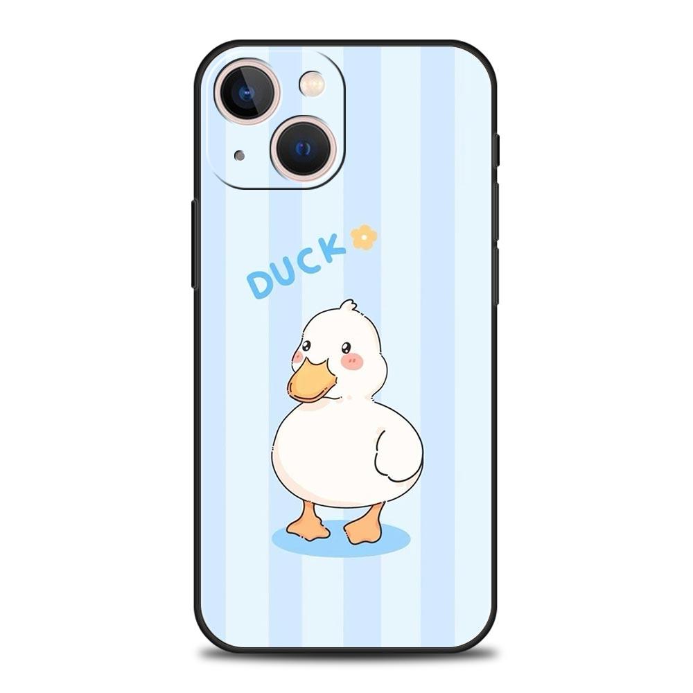 Funny Duck Phone Case For iPhone 17 Air 16 Plus 13 15 14 12 11 Pro MAX 7 8 SE Soft TPU Shockproof Cover Funda
