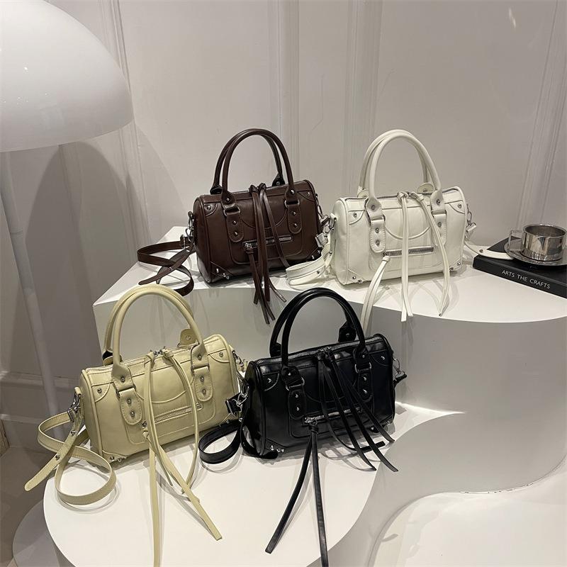 Fashion Rivet Large Capacity Pillow Bag Racing Bowling Motorcycle Tote Bag One Shoulder Crossbody Women's Bag