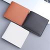 New Men Short PU Leather Wallet Simple Solid Color Thin Male Credit Card Holder Small Money Purses Business Foldable Wallet NEW