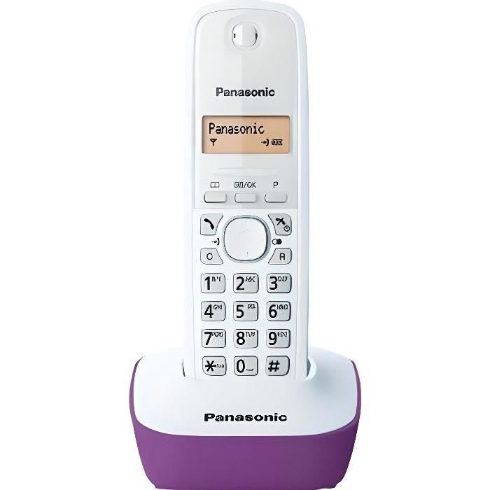 Panasonic kx-tg1611frf | téléphone sans fil, base & combiné, id de l'appelant, lcd, répertoire, mémoire rappel, réveil, répondeur