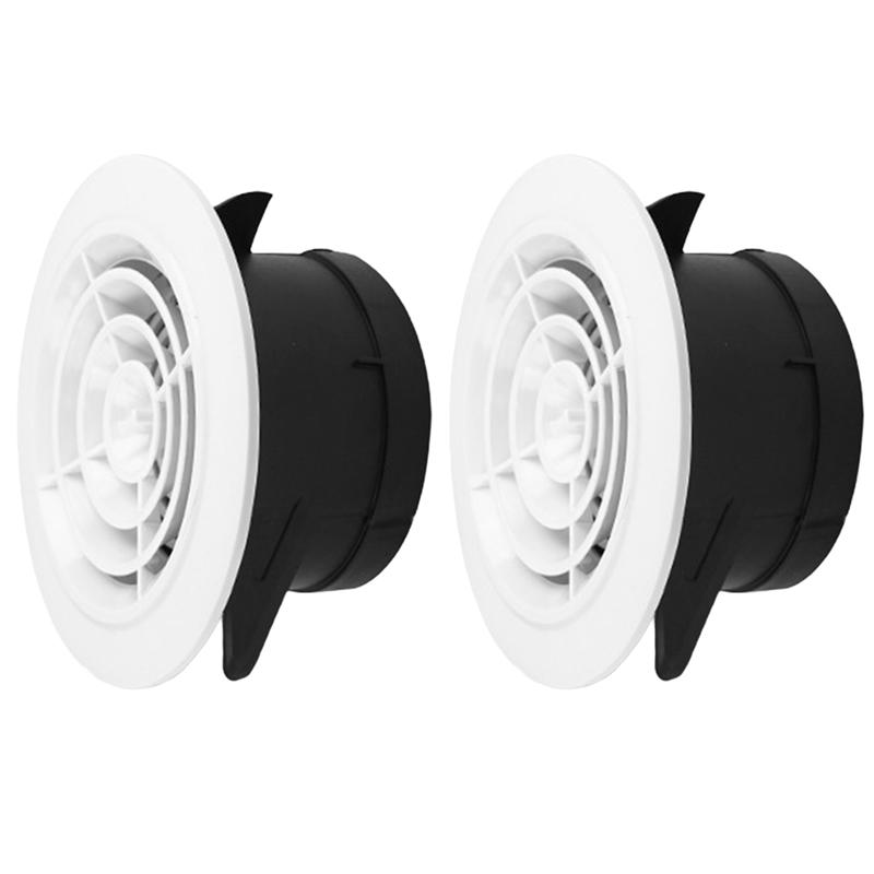 Grelha Redonda Rotativa Ajustável de ABS para Ventilação de Ar 75/100mm Ventilação de Exaustão Difusor Tampa de Ventilação de Teto Para Cozinha Banheiro