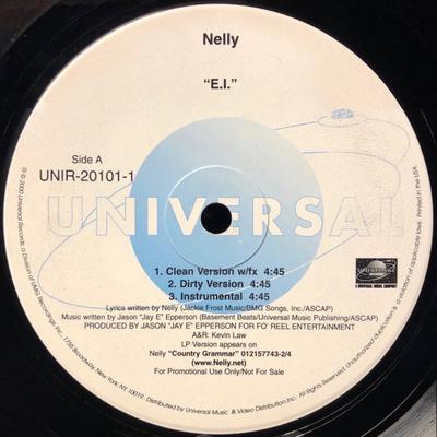 12inch Record NELLY - E.I. UNIR201011 Universal Recor 2000 US Rap & Hip-Hop/R&B Used
