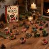 Feiertagsritual Countdown 2026 Dackel Adventskalender, 24 Tage Hunde-Sammlerstücke Überraschungen mit festlicher Wohndeko Welpen Acrylfiguren für