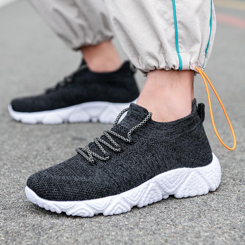 Zapatillas de running nuevas para hombre de caña baja con cordones, suela blanda, moda casual, zapatillas deportivas casuales para hombre, zapatos planos para caminar