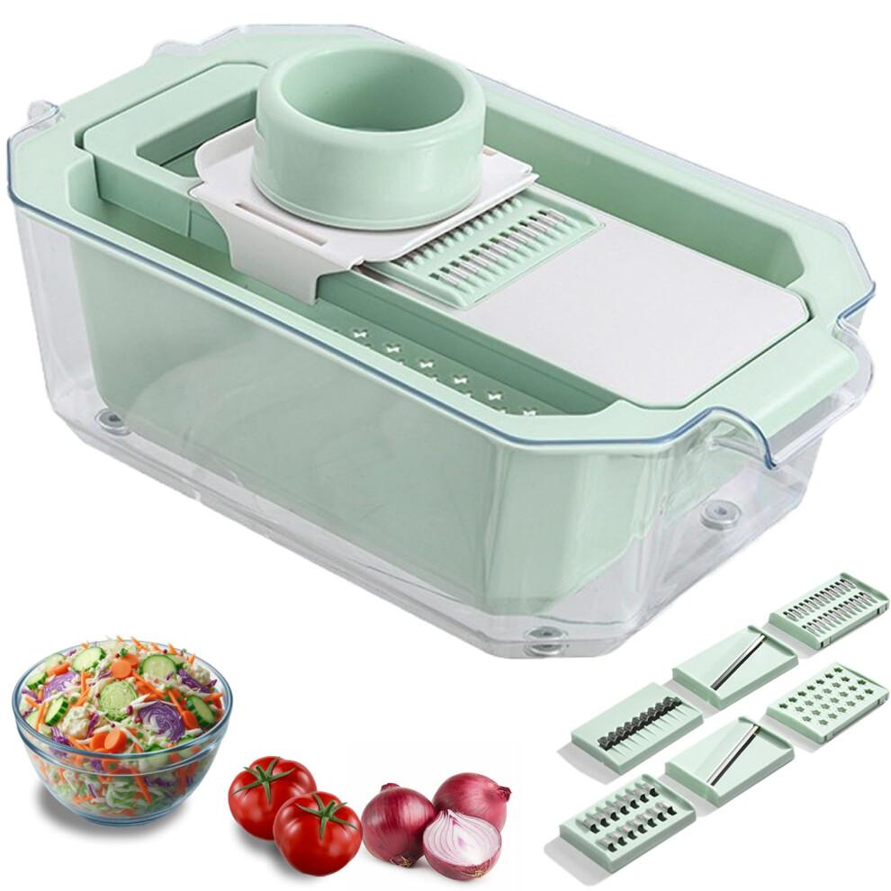 Vegetable Chopper Stainless Steel, 9in1 Mandoline Slicer with Adjustable Thickness for Kitchen