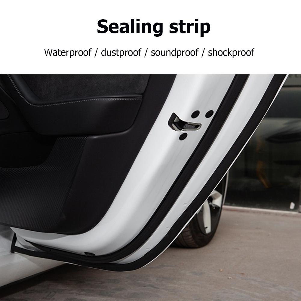 Car Noise Reduction Noise Strip Soundproof Waterproof Weatherstrip Edge Sealing Shockproof Auto Door Sealant for Tesla Model 3 Y