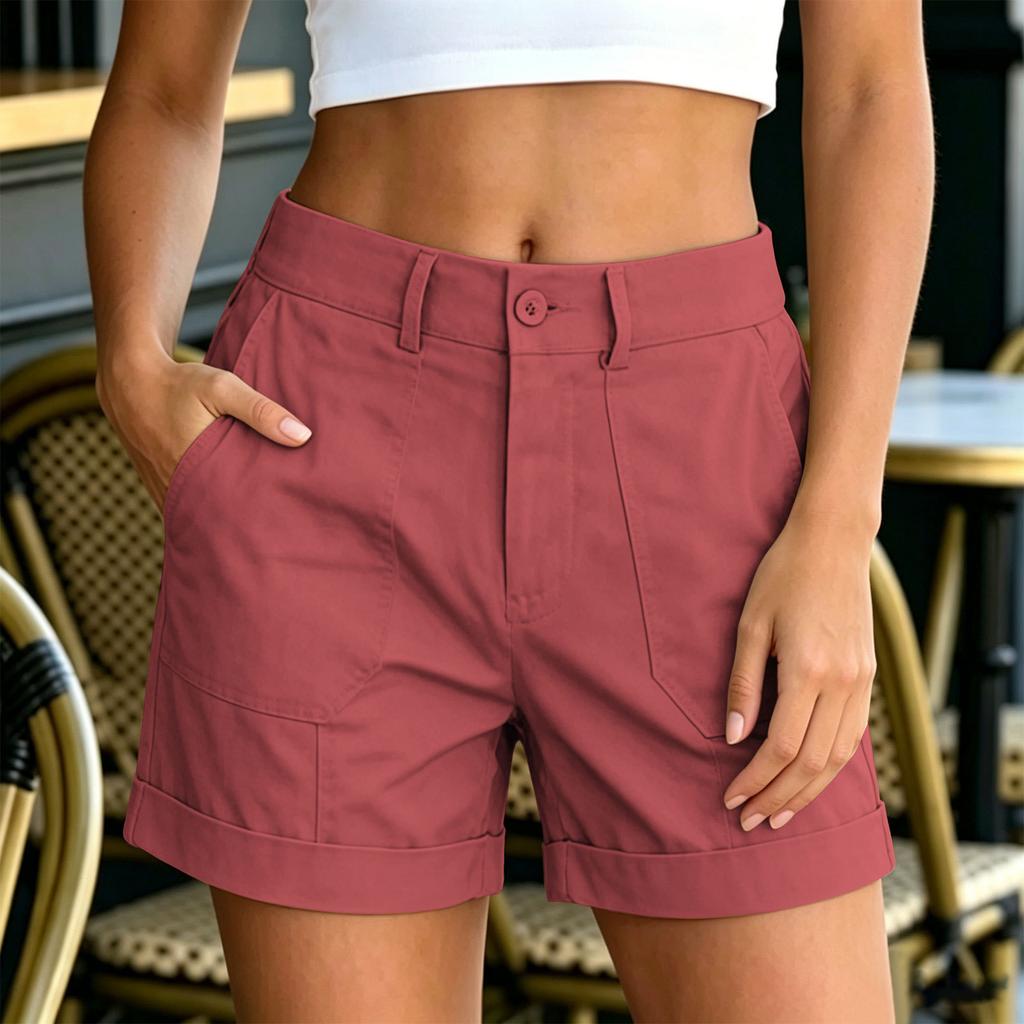 Women's High Waist Wide Leg Hiking Shorts with Pockets, Loose Fit Outdoor Summer Shorts
