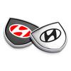 1 stk 3D Metall Auto Dørskjold Emblem Bil Karosseri Merke Klistremerke Styling For Hyundai Fe Sonata Solaris Azera Creta I30 IX25 IX35