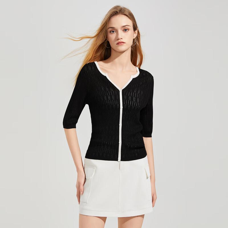 Tatune Women's Summer Minimalist Short-Sleeve Knit Top