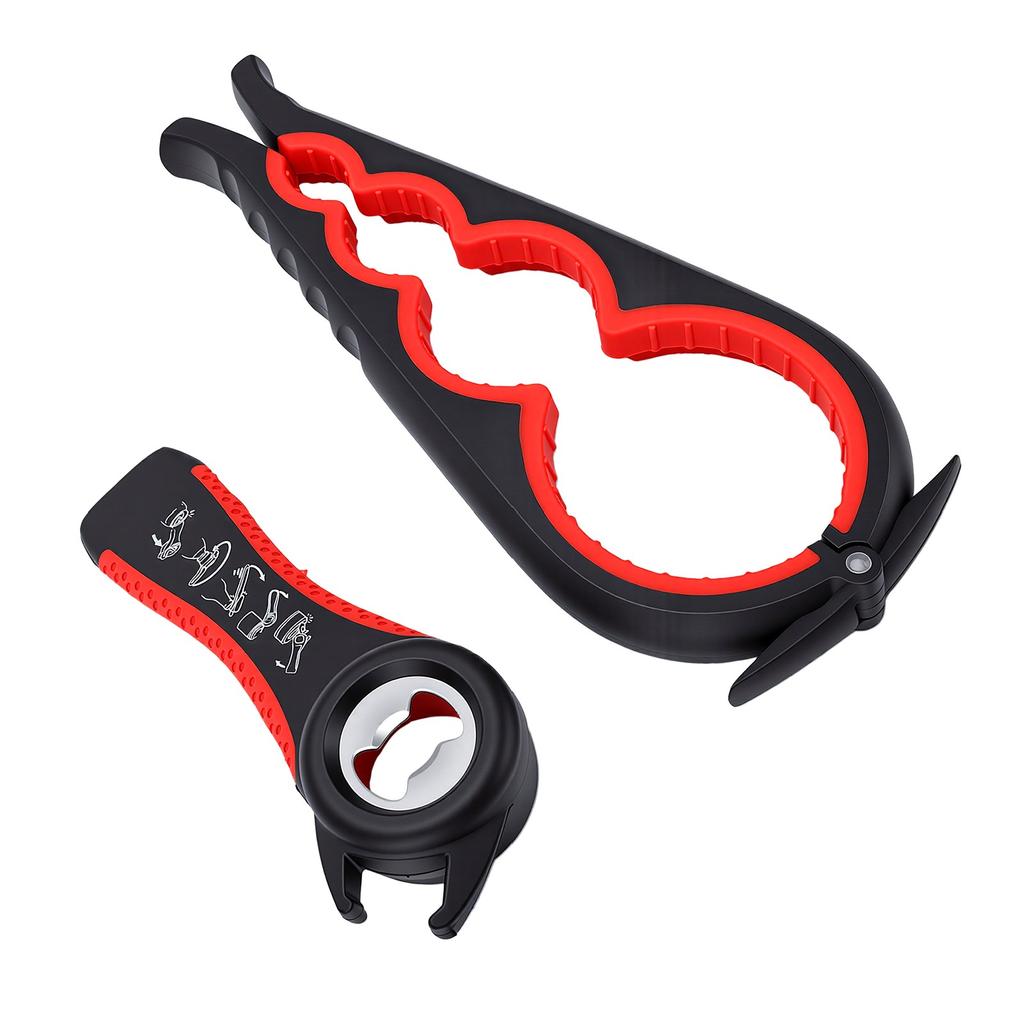 2 Pack Universal Jar Opener Bottle Opener Multisize Grips Lids 2cm To 8.5cm Non Slip Silicone Handle Easy Twist Opening