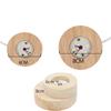 Wood Round LED Night Light Base Art Display Holder USB Lamp Holder for Crystals Glass Ball Resin Art Decoration Display Stand