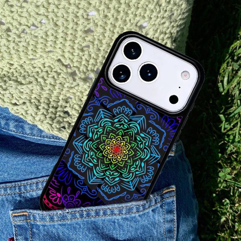 Mandala Flower Totem Mobile Phone Case Compatible with IPhone 17 16 15 14 13 12 11Pro Max 17 Air Cover